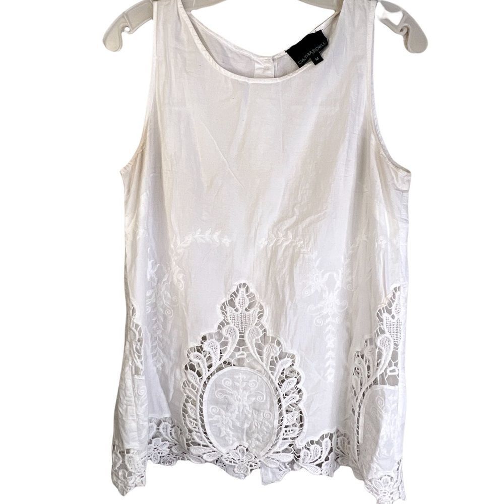 Cynthia Rowley White Cotton Tank Top‎